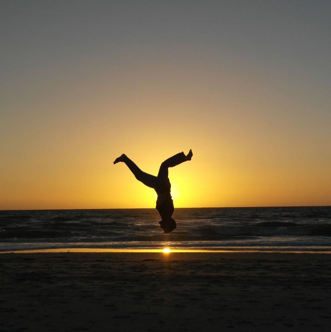 Backflip beach sunset